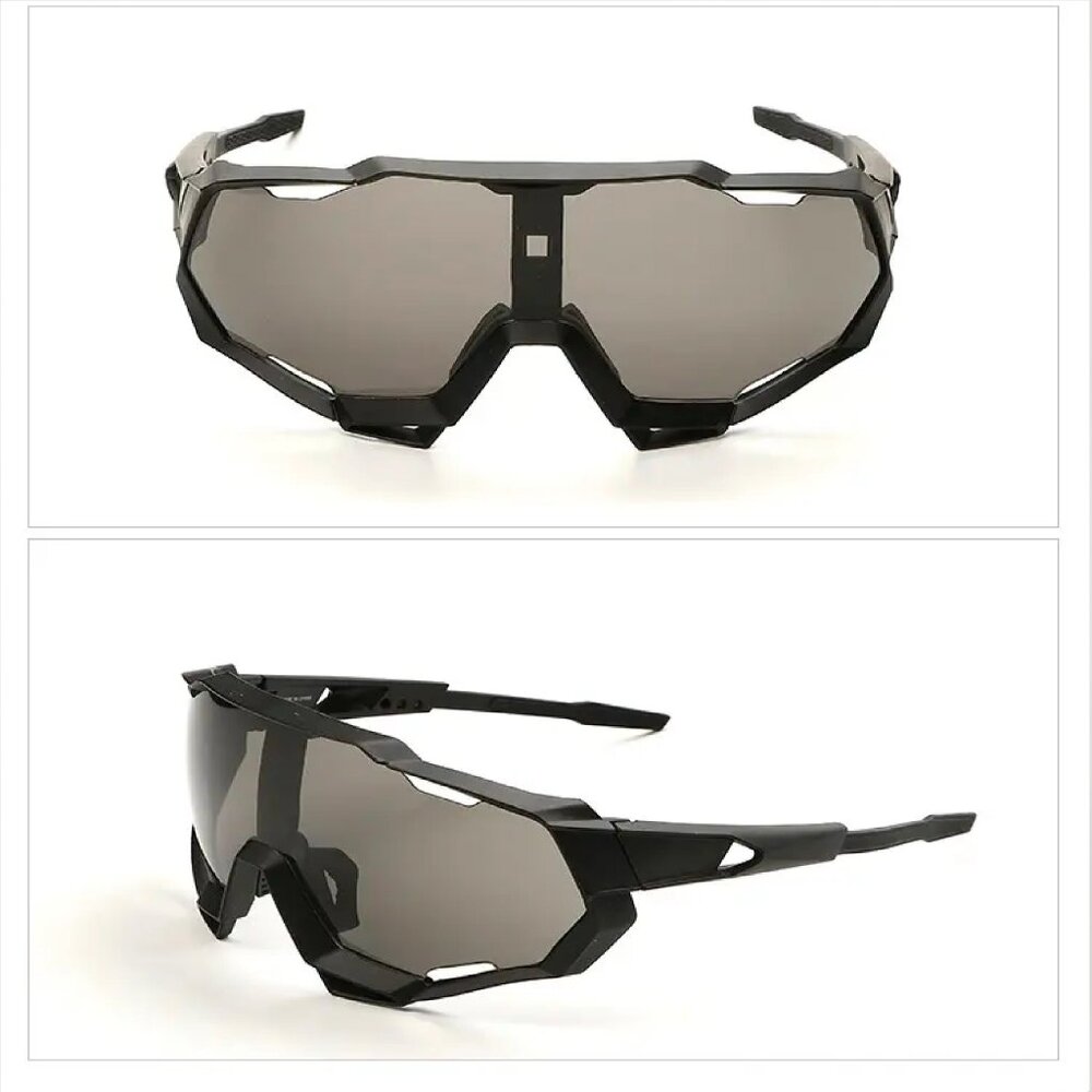 Men Sports Sunglasses Fashion Designer Retro Black Lens‎ Outdoor Driving Lentes